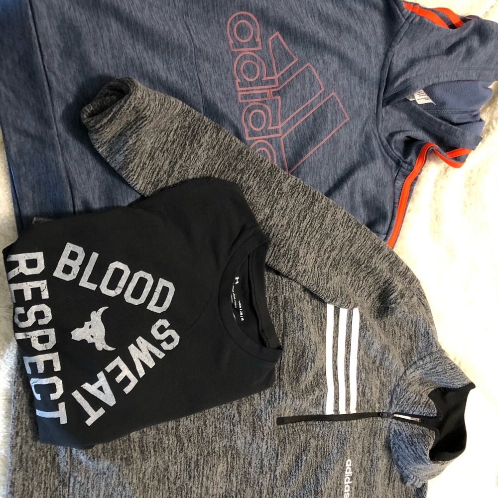 Boys 10/12 adidas and UA